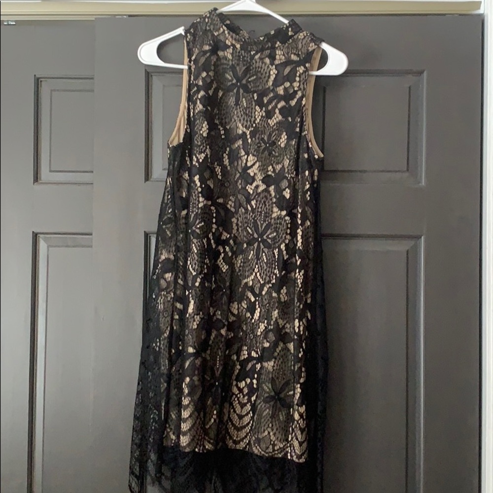 High neck, lace dress